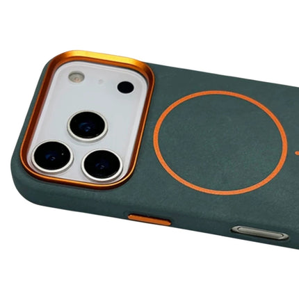 iPhone 18 Pro/17 Pro Luno Deri Magsafe Kapak Kılıf - Yeşil 3