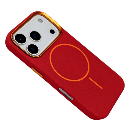 iPhone 18 Pro/17 Pro Luno Deri Magsafe Kapak Kılıf - Bordo 2