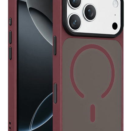 iPhone 18 Pro/17 Pro Megane Magsafe Kapak Kılıf - Bordo