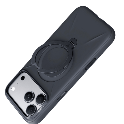 iPhone 18 Pro/17 Pro Ostand Q3 Silicone Standlı Magsafe Kapak Kılıf - Siyah 3
