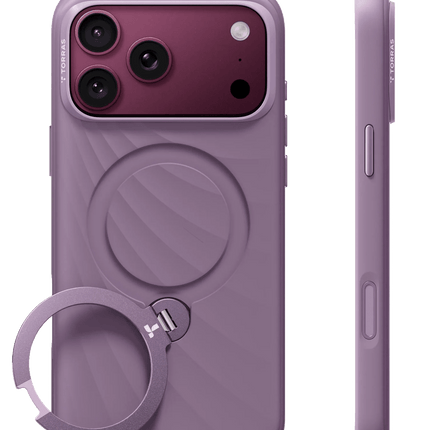iPhone 18 Pro/17 Pro Ostand Q3 Silicone Wind Standlı Magsafe Kapak Kılıf - Bordo 2