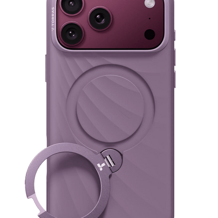 iPhone 18 Pro/17 Pro Ostand Q3 Silicone Wind Standlı Magsafe Kapak Kılıf - Bordo 3