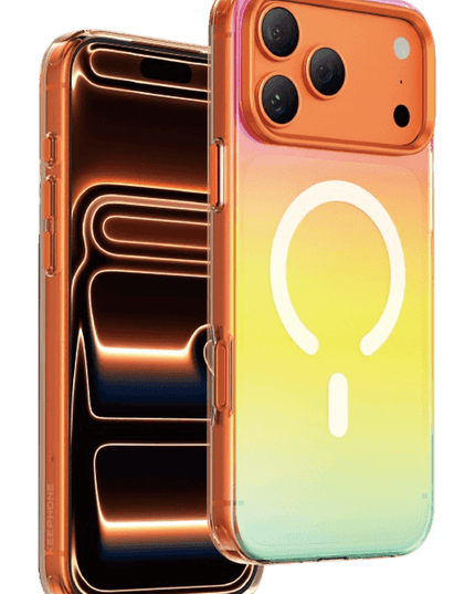 iPhone 18 Pro/17 Pro Rainbow Magsafe Kapak Kılıf - Turuncu 2