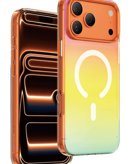 iPhone 18 Pro/17 Pro Rainbow Magsafe Kapak Kılıf - Turuncu