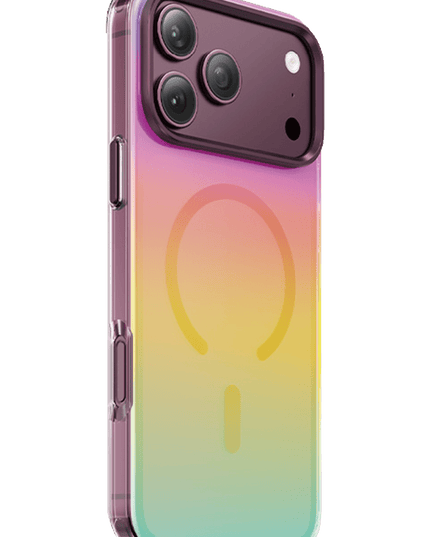 iPhone 18 Pro/17 Pro Rainbow Magsafe Kapak Kılıf - Bordo 3
