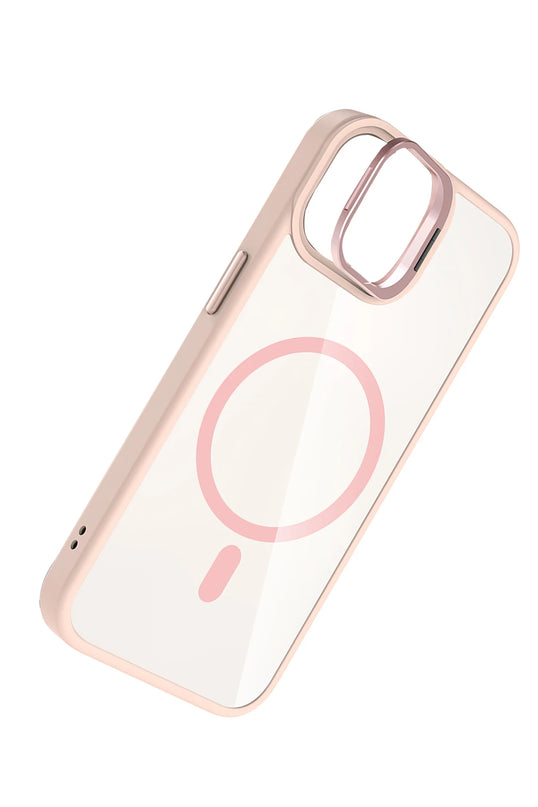 iPhone 11 Remim Lensli Magsafe Standlı Kapak Kılıf - Pembe 4