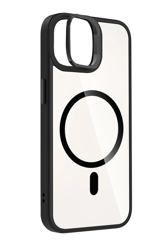 iPhone 11 Remim Lensli Magsafe Standlı Kapak Kılıf - Siyah 3