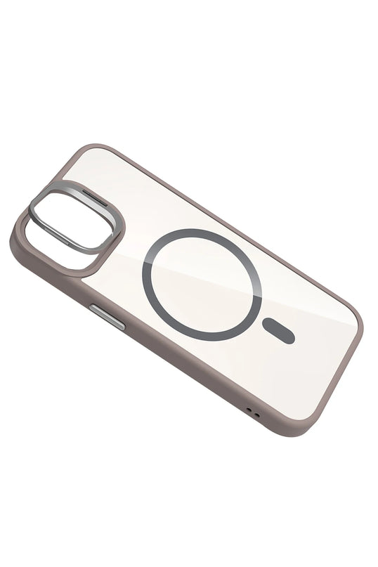 iPhone 11 Remim Lensli Magsafe Standlı Kapak Kılıf - Titan Gri 5