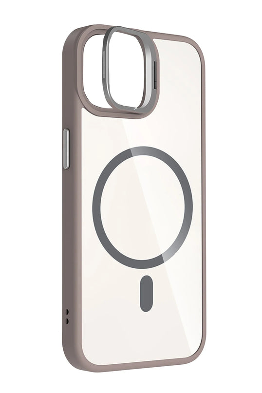 iPhone 11 Remim Lensli Magsafe Standlı Kapak Kılıf - Titan Gri 3