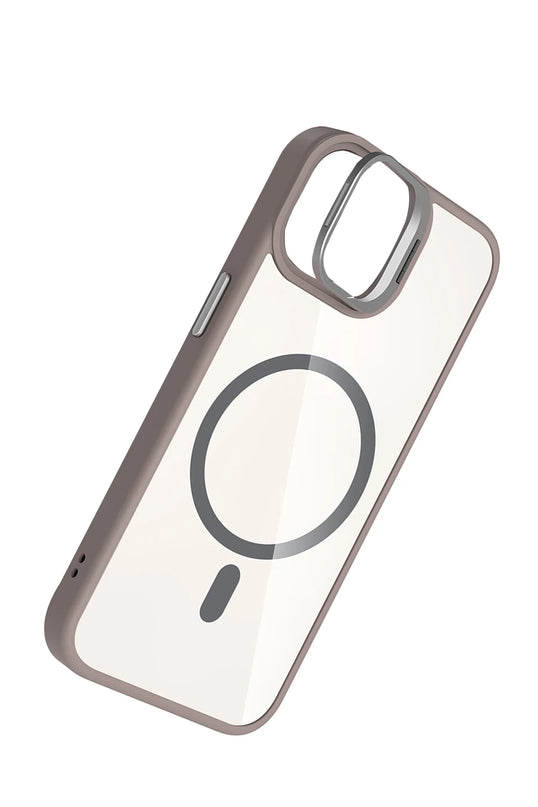 iPhone 11 Remim Lensli Magsafe Standlı Kapak Kılıf - Titan Gri 4