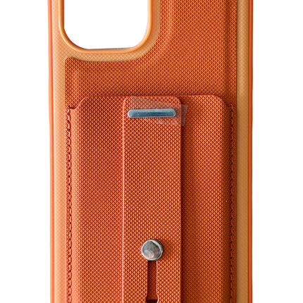 iPhone 14 Latte Kartvizitli Kapak Kılıf - Turuncu