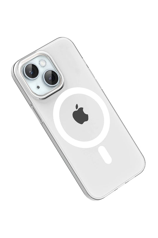 iPhone 14 PC Blank Magsafe Kapak Kılıf - Şeffaf 3