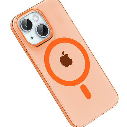 iPhone 14 PC Blank Magsafe Kapak Kılıf - Turuncu 3