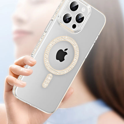iPhone 14 Pro Max Move Taşlı Magsafe Kapak Kılıf - Lila 4