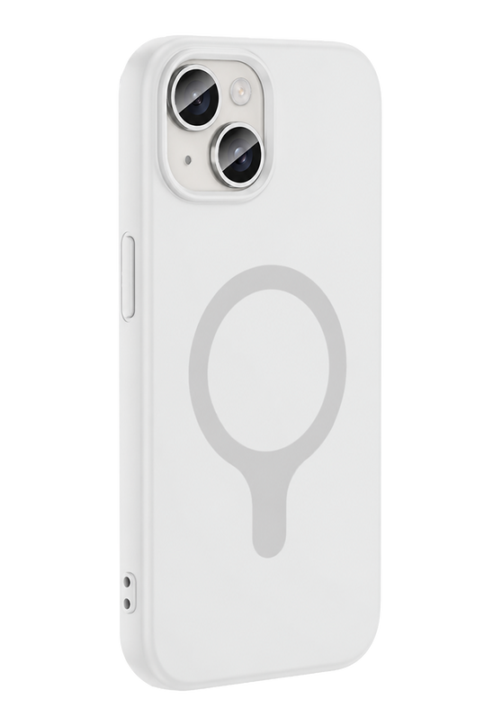 iPhone 14 Z Silikon Magsafe Kapak Kılıf - Beyaz 2