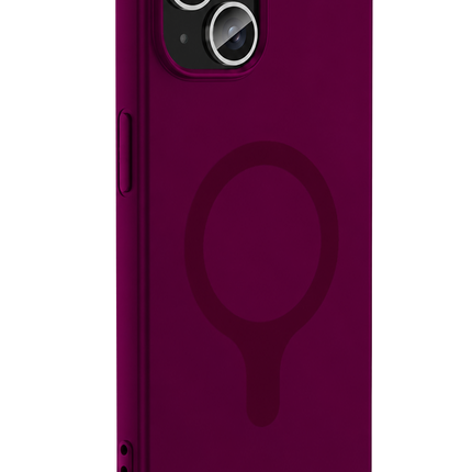 iPhone 14 Z Silikon Magsafe Kapak Kılıf - Bordo 2