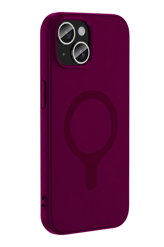 iPhone 14 Z Silikon Magsafe Kapak Kılıf - Bordo 2
