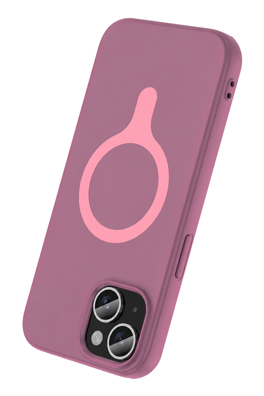 iPhone 14 Z Silikon Magsafe Kapak Kılıf - Mor 3