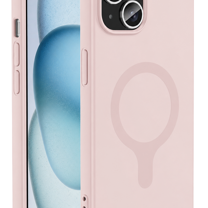 iPhone 14 Z Silikon Magsafe Kapak Kılıf - Pembe