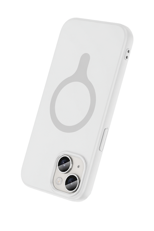 iPhone 15 Z Silikon Magsafe Kapak Kılıf - Beyaz 3
