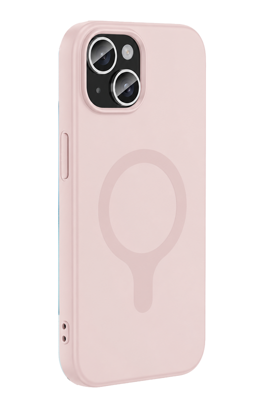 iPhone 15 Z Silikon Magsafe Kapak Kılıf - Pembe 2
