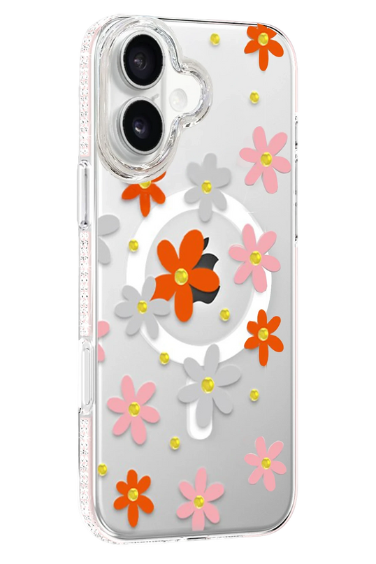 iPhone 16 Floral Magsafe Kapak Kılıf