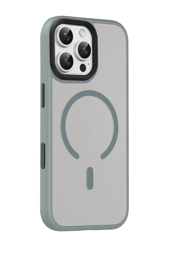 iPhone 16 Pro Max Megane Magsafe Kapak Kılıf - Titan Gri 3