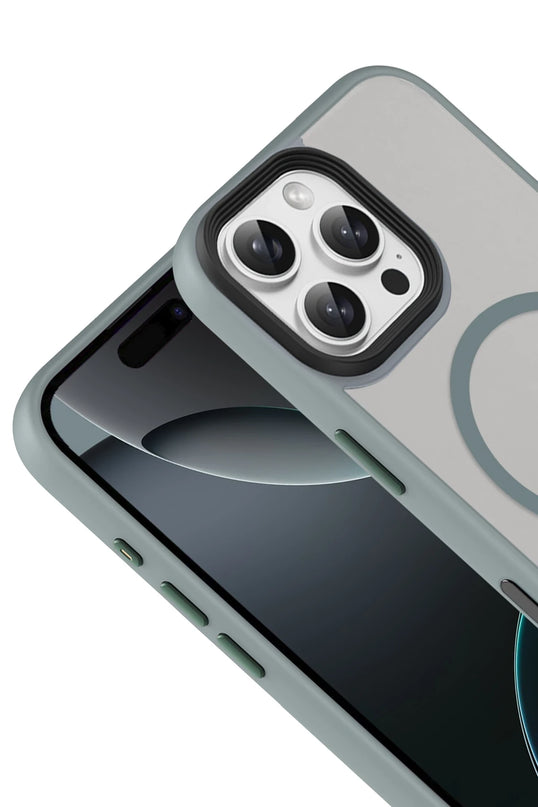iPhone 16 Pro Max Megane Magsafe Kapak Kılıf - Titan Gri 2