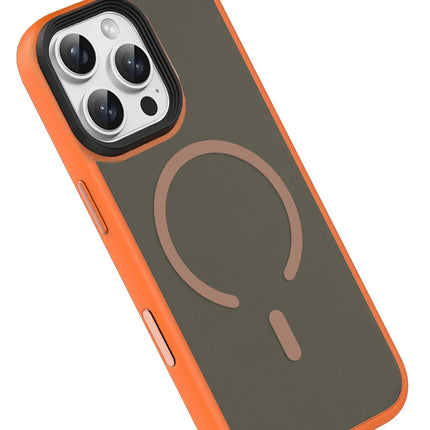 iPhone 16 Pro Max Megane Magsafe Kapak Kılıf - Turuncu 4