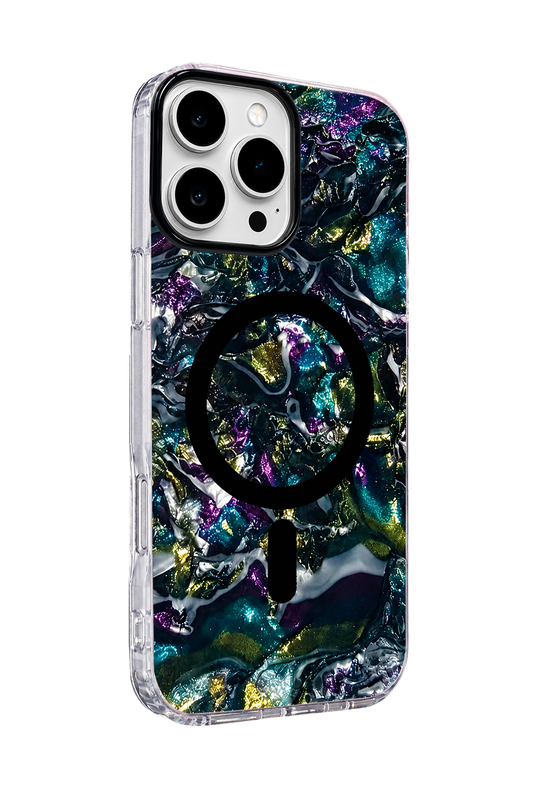 iPhone 16 Pro Max Mila Dalgalı Magsafe Kapak Kılıf - Lacivert 3