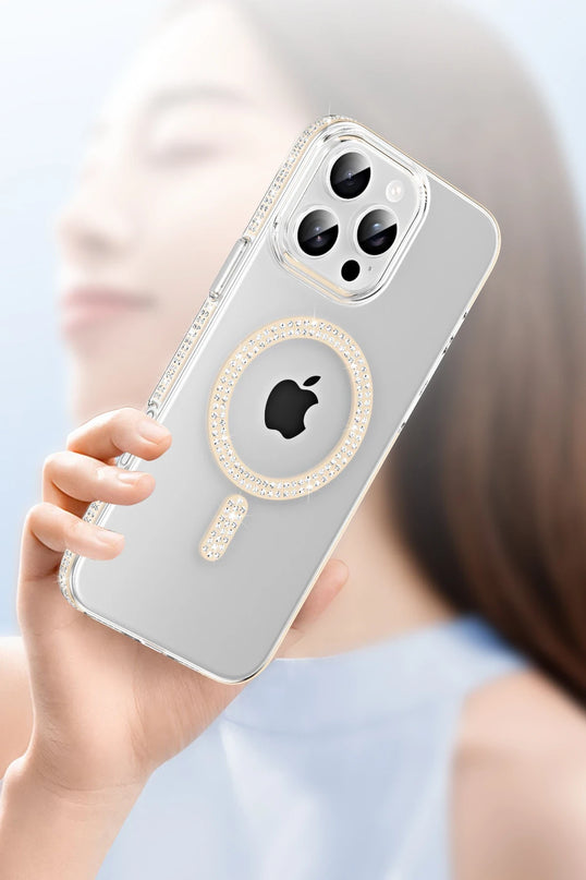 iPhone 16 Pro Max Move Taşlı Magsafe Kapak Kılıf - Lila 4