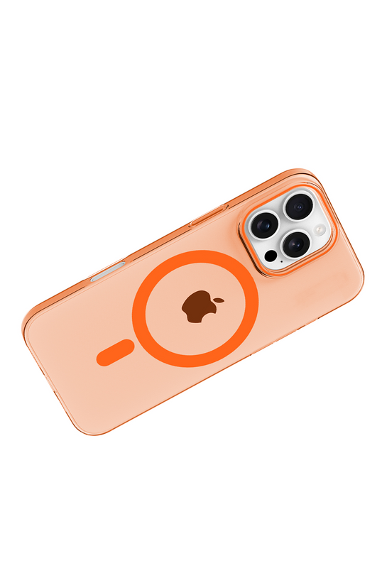 iPhone 16 Pro Max PC Blank Magsafe Kapak Kılıf - Turuncu 3