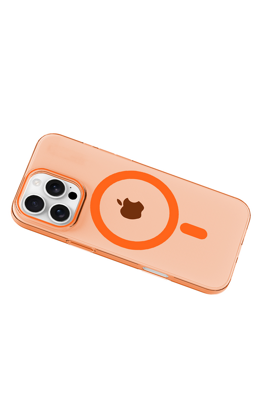 iPhone 16 Pro Max PC Blank Magsafe Kapak Kılıf - Turuncu 2