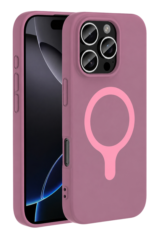 iPhone 16 Pro Max Z Silikon Magsafe Kapak Kılıf - Mor