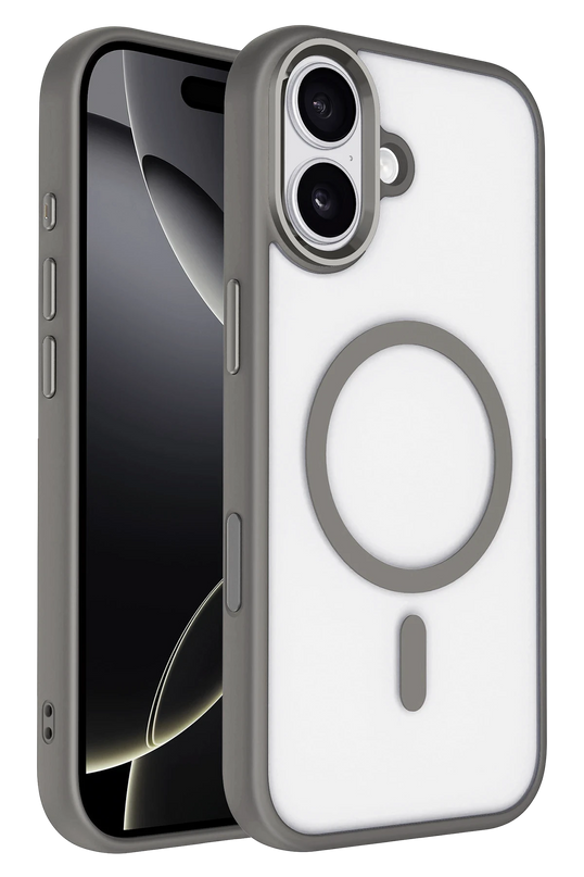 iPhone 16 Terea Magsafe Kapak Kılıf - Gri