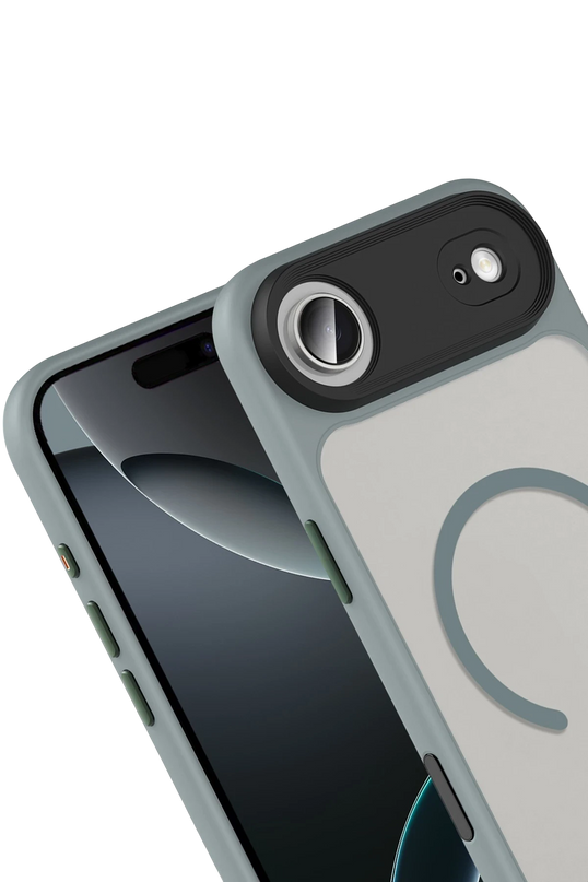 iPhone 17 Air Megane Magsafe Kapak Kılıf - Titan Gri 2