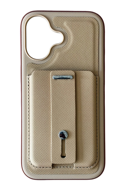 iPhone 17 Latte Kartvizitli Kapak Kılıf - Bej