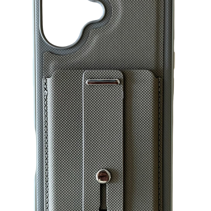 iPhone 17 Latte Kartvizitli Kapak Kılıf - Koyu Gri