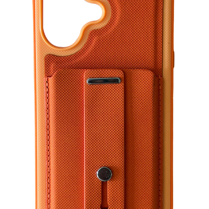 iPhone 17 Latte Kartvizitli Kapak Kılıf - Turuncu