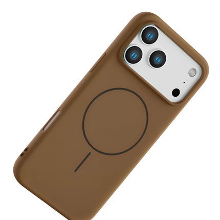 iPhone 17 Pro/18 Pro Jully Magsafe Kapak Kılıf - Kahverengi 3