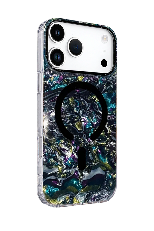 iPhone 17 Pro Max/18 Pro Max Mila Dalgalı Magsafe Kapak Kılıf - Lacivert 3