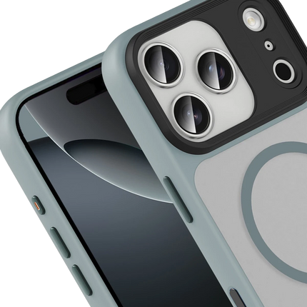 iPhone 17 Pro/18 Pro Megane Magsafe Kapak Kılıf - Titan Gri 2