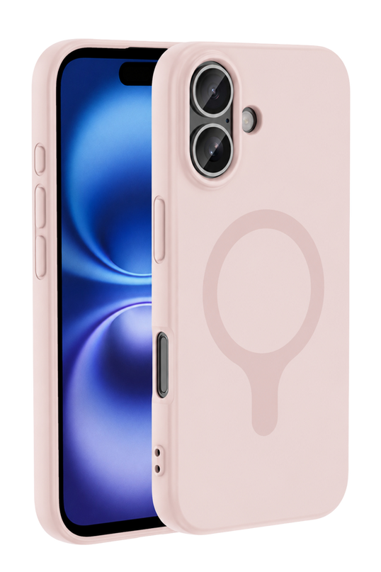 iPhone 17 Z Silikon Magsafe Kapak Kılıf - Pembe