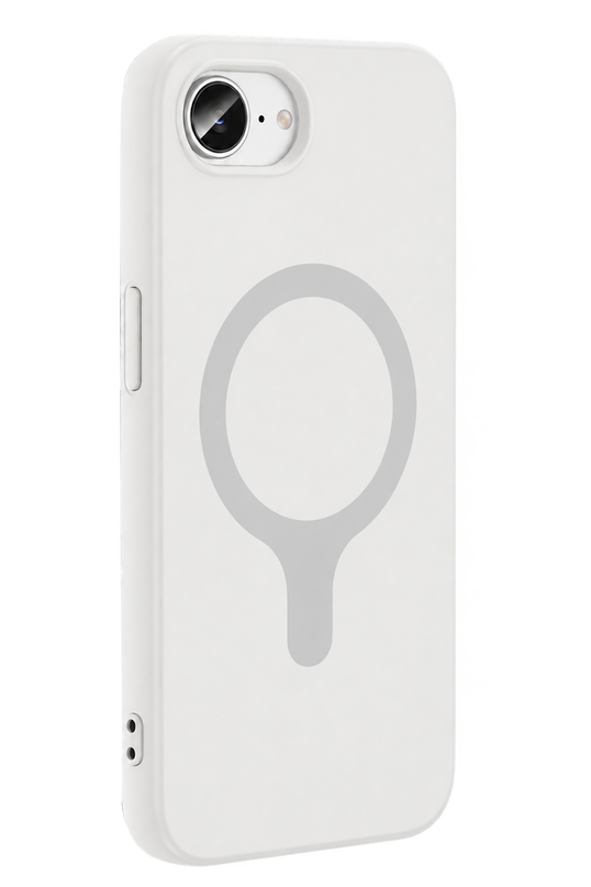 iPhone 17E Z Silikon Magsafe Kapak Kılıf - Beyaz 2
