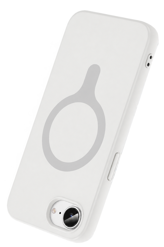 iPhone 17E Z Silikon Magsafe Kapak Kılıf - Beyaz 3