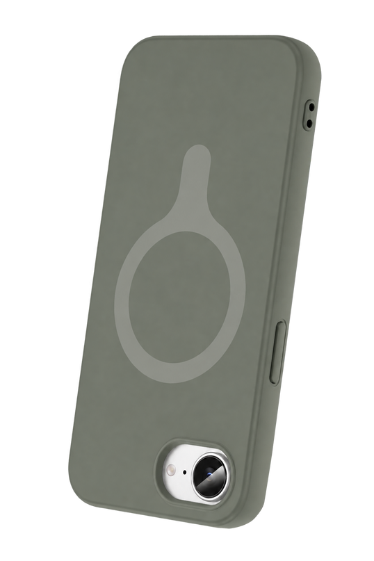 iPhone 17E Z Silikon Magsafe Kapak Kılıf - Gri 3