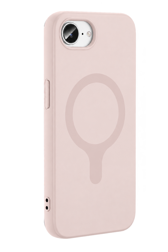 iPhone 17E Z Silikon Magsafe Kapak Kılıf - Pembe 2