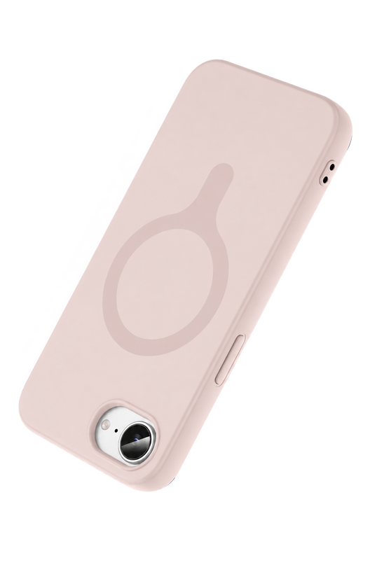 iPhone 17E Z Silikon Magsafe Kapak Kılıf - Pembe 3
