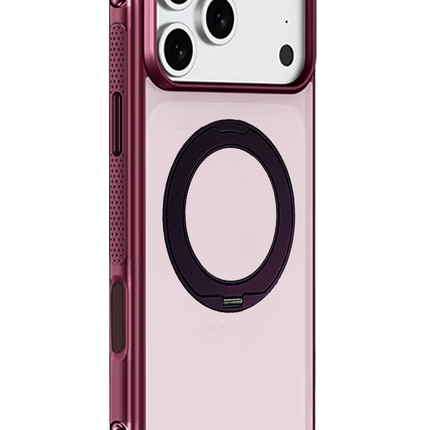 iPhone 18 Pro/17 Pro Airbag Ring Yüzüklü Magsafe Kapak Kılıf - Bordo