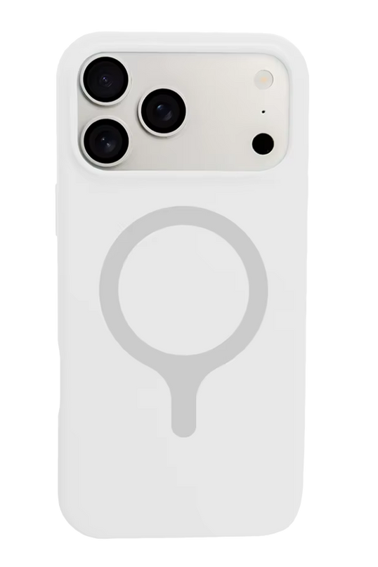 iPhone 18 Pro Max/17 Pro Max Z Silikon Magsafe Kapak Kılıf - Beyaz 4